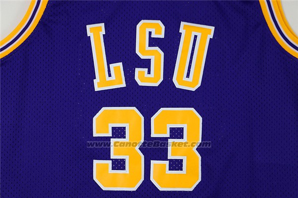 Maglia NCAA LSU Tigers Shaquille O'Neal #33 Retro Viola